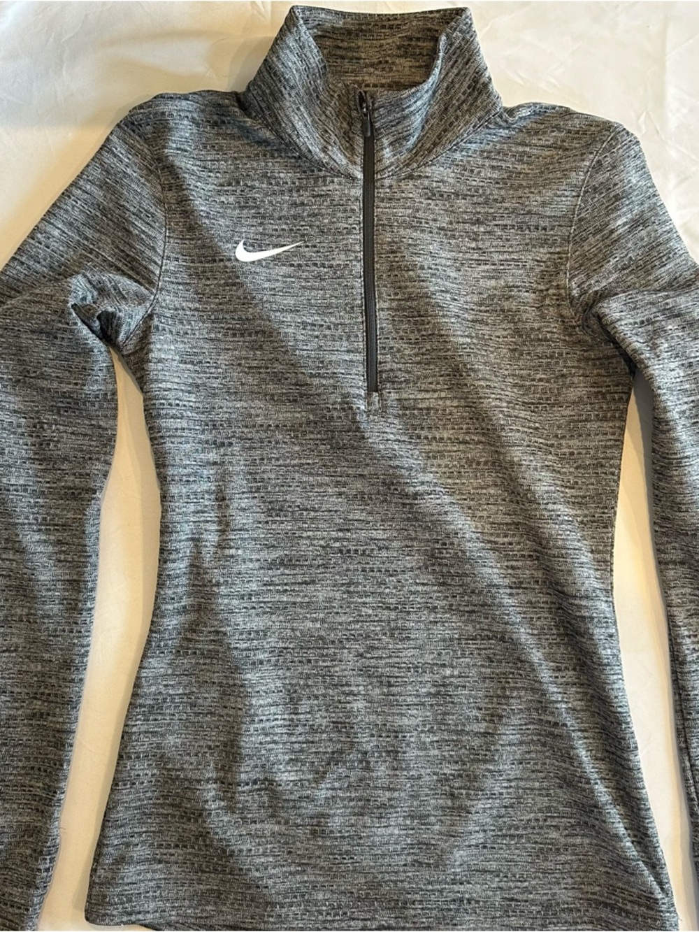 Nike Women’s Heather Gray Quarter-Zip Performance Pullover